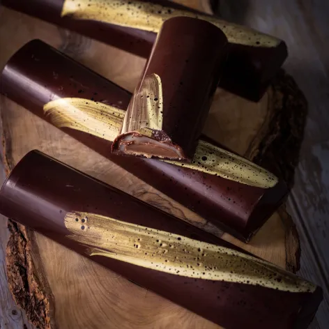Chocolate mould bar buche smooth